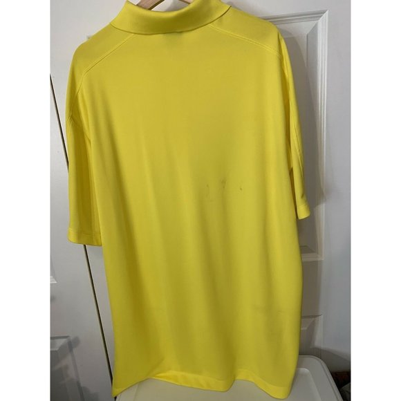 Nike Golf Dri-Fit Men’s Sz‎ XXL Golfing Polo Shirt Yellow - Picture 7 of 7
